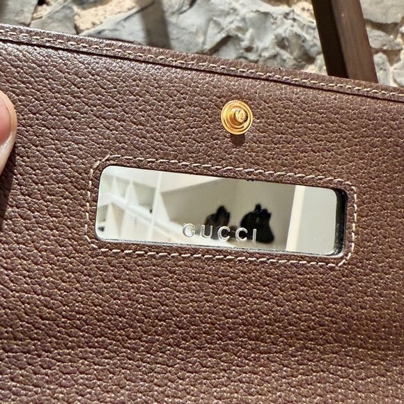 Gucci Brown Supreme GG Ophidia Wallet On Chain - Picture 15 of 16